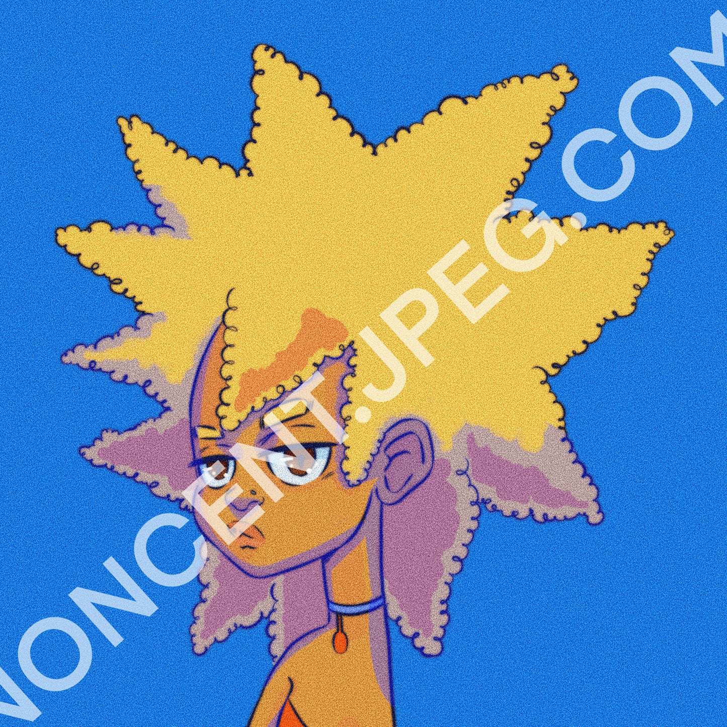 "Black Lisa Simpson" 8x8" Print