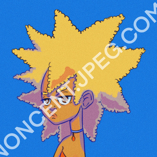 "Black Lisa Simpson" 8x8" Print